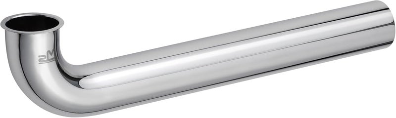 Zm 1-1/2 in. x 12 in. Brass Direct Connect Waste Bend for Tubular Drain Applications, 20GA, Chrome Plated - Image 1